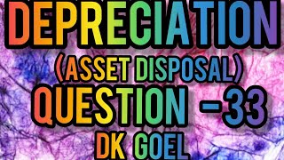 Depreciation  Question  33  Class11  DK Goel [upl. by Sayer]