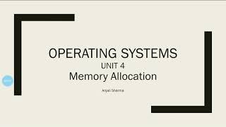 Part 4  Memory Allocation Techniques  OS  Operating Systems tutorials  Memory Management [upl. by Amaso]