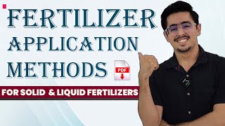 Fertilizer Application Methods agronomy icarjrf soilscience [upl. by Eggett]