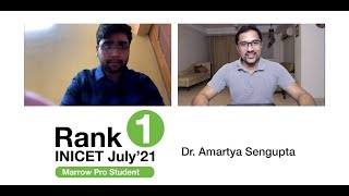 Dr Amartya Sengupta Rank 1 in INICET 2021 in conversation with Dr Rohan Khandelwal [upl. by Wyatan697]