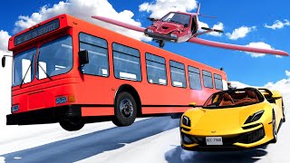 Racing RIDICULOUS CARS Down a DANGEROUS MOUNTAIN in BeamNG Drive Mods [upl. by Suoirad949]