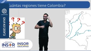 Las regiones de Colombia Parte 1 en Lengua de Señas ColombianaClase en vivo de C Sociales [upl. by Krucik]