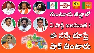 గుంటూరు జిల్లాలో ఏ పార్టీ బలమెంత  ఈ సర్వే చూస్తే షాక్ తింటారు  Exclusive Survey Guntur District [upl. by Cedar]