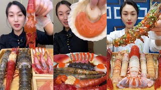 Yummy 142 Eat Shrimp 🦐🦐 Oyster 🦪🦪 seafood 🦐 🦐  mukbang seafood yummyfood [upl. by Anayit]