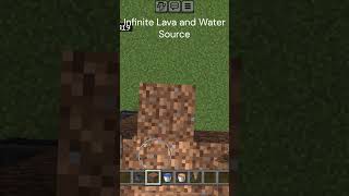 Infinite Lava and Water Source Minecraft [upl. by Llertnek]