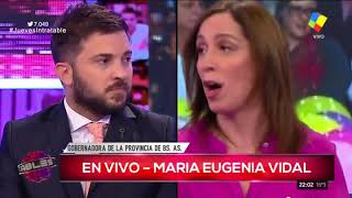 María Eugenia Vidal estalló en quotIntratablesquot con los cuestionamientos de Brancatelli [upl. by Aicnatsnoc]