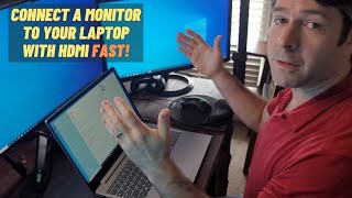 How To Connect a Monitor to a Laptop With HDMI Quick amp Easy [upl. by Naro]