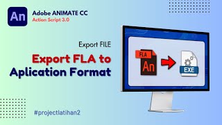 Project Latihan 2  PublishExport to Format Aplication File EXE Adobe Animate CC [upl. by Odraner]