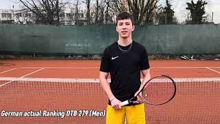 Lukas Hamacher Tennis Player Recruiting Video [upl. by Maximilian]