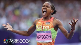 Faith Kipyegon wins HISTORIC third 1500m Olympic gold  Paris Olympics  NBC Sports [upl. by Zolly]