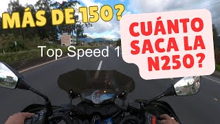 Top Speed Pulsar N250  Me decepcionó [upl. by Llemej365]