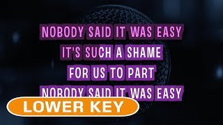 The Scientist Karaoke Lower Key  Coldplay [upl. by Neumark]