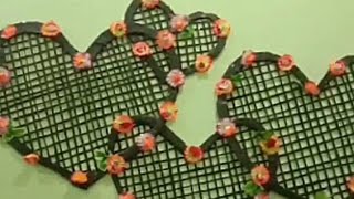 A WALL HANGING  HEARTSHAPED WALL HANGING diy hope u all like it [upl. by Lledualc]