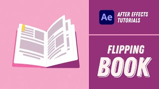 Book Page Flip Animation  After Effects Tutorial 8 [upl. by Aeneus631]