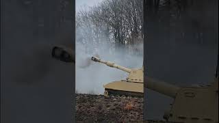 Firing the M119 105 mm Howitzer and the M109A6 Paladin Howitzer military artillery army [upl. by Elnore]