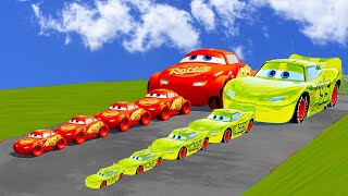 TRANSPORTING PIXAR CARS amp FRUITS WITH COLORED amp JOHN DEERE vs CLAAS vs TRACTORS  BeamNGdrive 962 [upl. by Torry409]