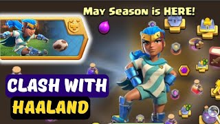 Clash with haaland  coc football season event fully explained May 2024 clash of clans [upl. by Leynad]