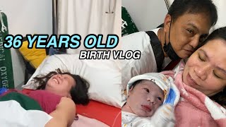 PREGNANCY AT 36 YEARS OLD  BIRTH VLOG [upl. by Hannaj]