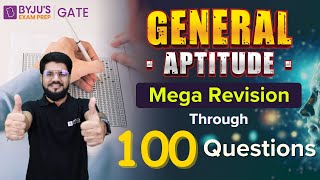 General Aptitude Mega Revision  Through Important 100 Questions  BYJUS GATE [upl. by Zoeller356]