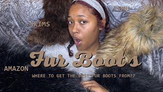 Fur Boots Amazon Skims and Temu Review [upl. by Sihtnyc]