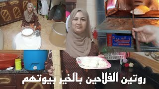 روتين الشطاره والخير ماهي دي عيشه الفلاحه خبيز وعمل الجبنه القريشمطبخهبهابوعيد [upl. by Thursby]