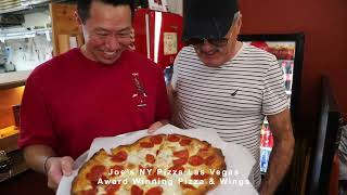 Tourists amp Locals Love Joes NY Pizza in Vegas Deep Fried Pizza  Joes New York Pizza Las Vegas [upl. by Laerol]