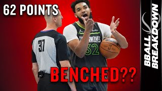 How Karl Anthony Towns 62 Points Got Him Benched [upl. by Iman]