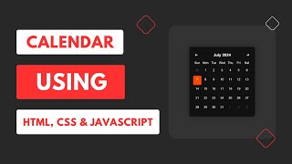 calendar using HTML CSS and JavaScript [upl. by Intruok983]