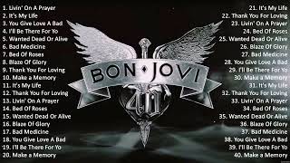 Bon Jovi Greatest Hits Playlist Full Album  Best Rock Rock Songs Collection Of All Time [upl. by Artema161]