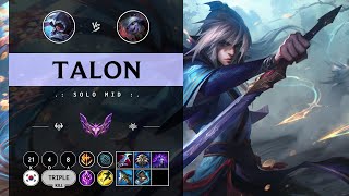 Talon Mid vs Tristana  KR Master Patch 149 [upl. by Oigroig]