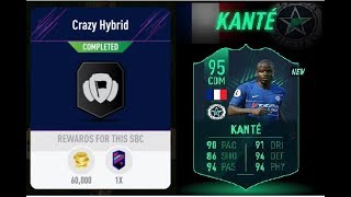 Crazy Hybrid KANTE SBC  Solución  PACYBITS FUT 19 [upl. by Atinahc645]