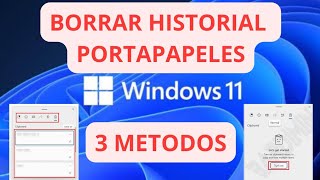 COMO BORRAR HISTORIAL DEL PORTAPAPELES DE WINDOWS 11 [upl. by Johannessen634]