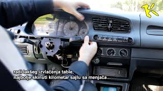 Skoda Felicia dashboard removal  skidanje instrument table Škoda Felicia [upl. by Eimiaj]