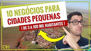 10 NEGÓCIOS PARA CIDADES PEQUENAS DE 3 A 100 MIL HABITANTES  EMPREENDA NEGÓCIOS LUCRATIVOS [upl. by Gonzalo]