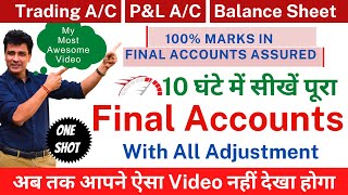 Final Accounts with Adjustments  Full Course  Trading AC Profit and Loss Ac amp Balance Sheet [upl. by Aehcsrop]