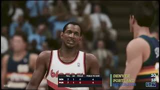 NBA2K24 MyLeague February 10th 1984 Denver Nuggets 2029 vs Portland Trailblazers 3417 [upl. by Rumney]