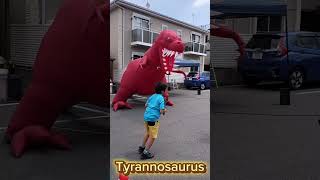 Dinosaur shooting game event production  Tyrannosaurus Inflatable  恐竜シューティング ティラノサウルス Dinosaur [upl. by Gautious]