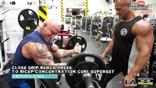 Neale Cranwell and Roy Mclean Train Arms at Krunch Gym [upl. by Durwyn]