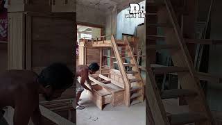 Double bed amazingtricks deenaartlk woodworking 📸🤏🤼 [upl. by Kosiur]