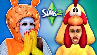 I made the WORST EVER chicken restaurant in The Sims 2 [upl. by Mcclenon]