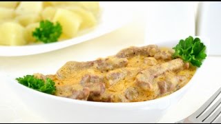 Горячие блюдо БЕФСТРОГАНОВНУ ОЧЕНЬ ВКУСНОЕ [upl. by Firooc]