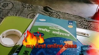 my first online class ❤️ll pradushan ki chhutiyan hone ke Karan Ghar per honge online class 🫵❤️ [upl. by Nelg]