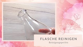 Wasserflasche reinigen schnell und easy Reinigungsperlen Glasflasche Vase schmutzig [upl. by Arej]