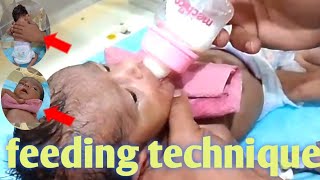 baby feeding technique bottle feeding technique [upl. by Lambrecht]