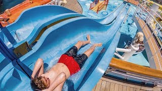 Speed Water Slides RACERS on the Carnival Inspiration Cruise Ship [upl. by Maiga]