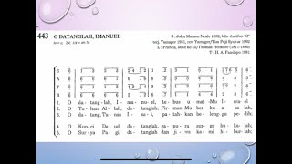 O Datanglah Imanuel PS 443  notasi Tenor do  Fis [upl. by Justus]