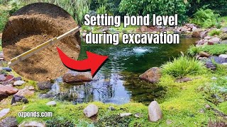 Levelling a DIY pond and setting water level [upl. by Ysak]