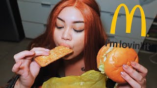 no talking mcdonalds mukbang eating sounds chewing loud burping [upl. by Punke]