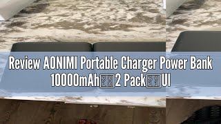 Review AONIMI Portable Charger Power Bank 10000mAh【2 Pack】Ultra Slim Portable Phone Charger with USB [upl. by Kcyrred641]