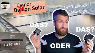 Balkonkraftwerk mit Nulleinspeisung auf Trapezblech Lohnt das  Anker SOLIX Solarbank 2 E1600 Pro [upl. by Ynalem]